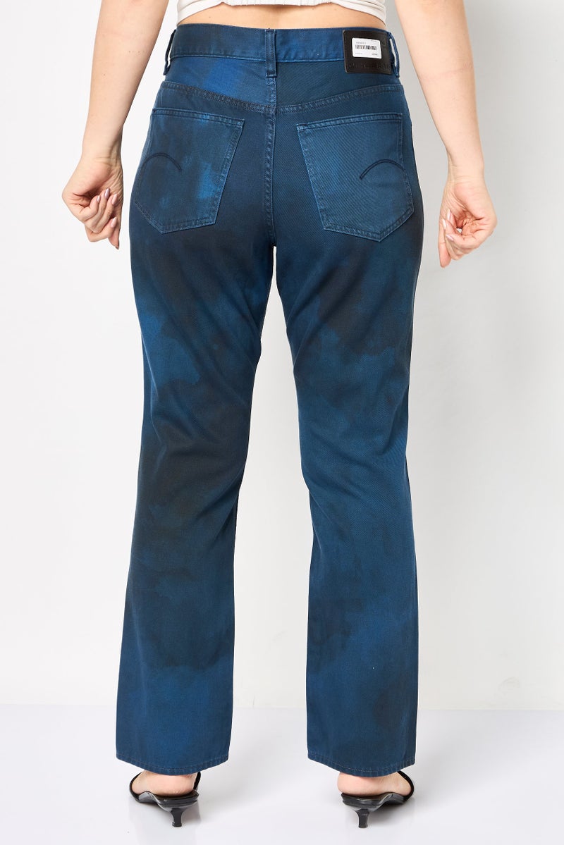 G-Star RAW Women Straight Fit Tie Dye Non-Stretchable Denim, Multicolor - Image 4