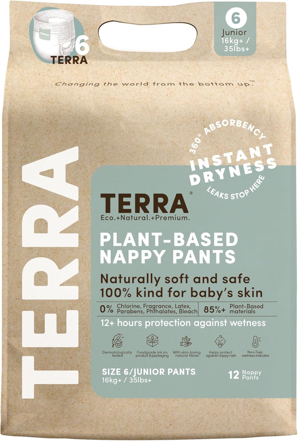 Terra Size 6 Plant-Based Training Pants