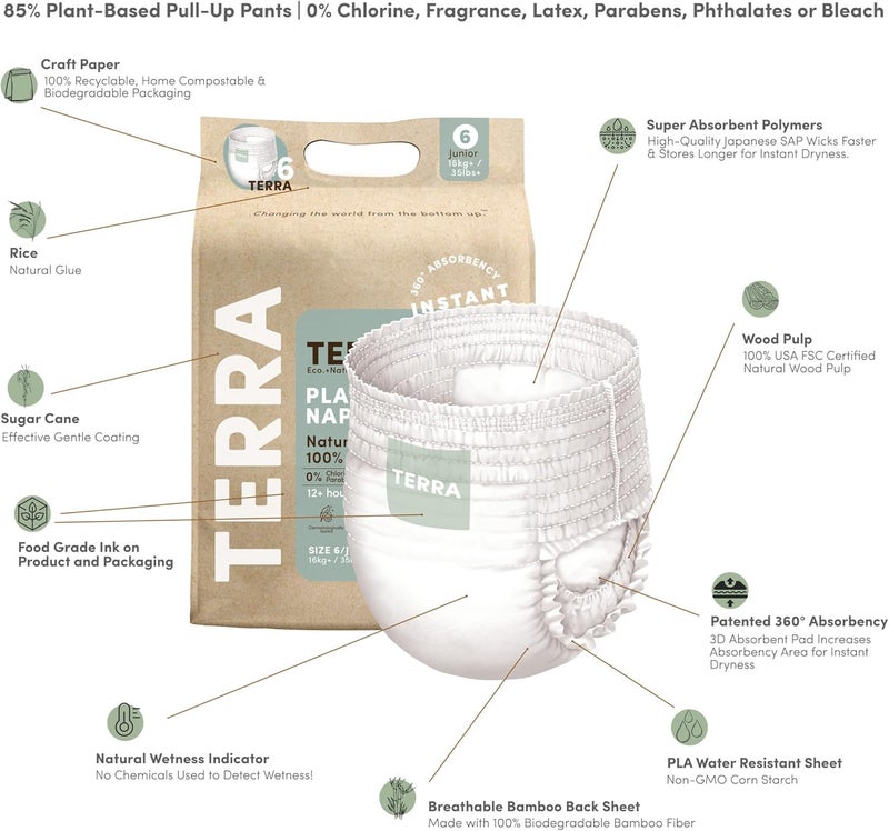 Terra سراويل تدريب نباتية بحجم 6 من تيرا - Image 2