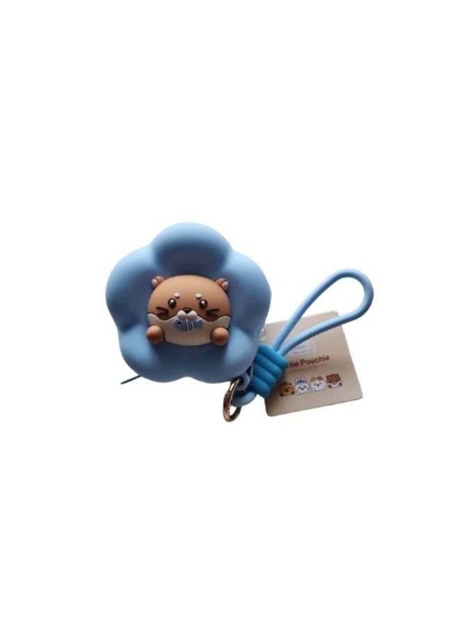 Moon Berry Cute Cartoon Silicone Water Coin Pouch with Keychain Strap - Image 4
