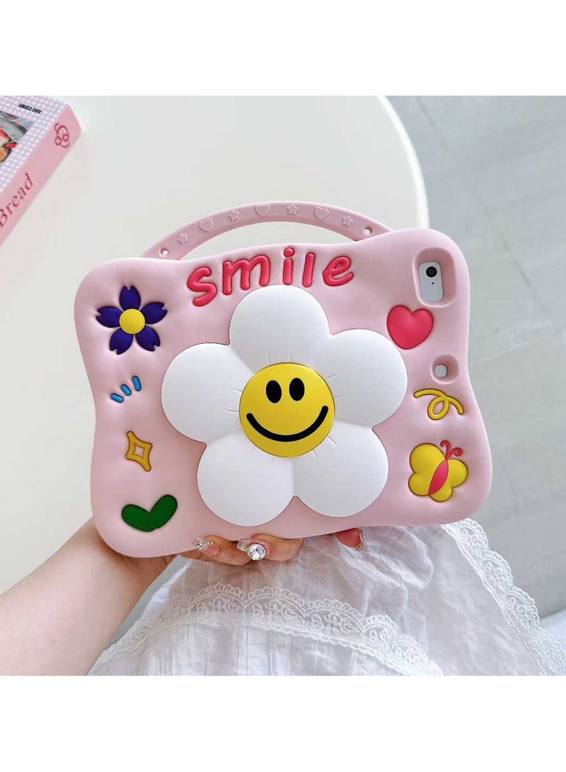 general Silicone case for iPad mini1/2/3/4/5 7.9 inch Flower pattern handheld with pen slot Drop-proof thickened silicone case - Image 1