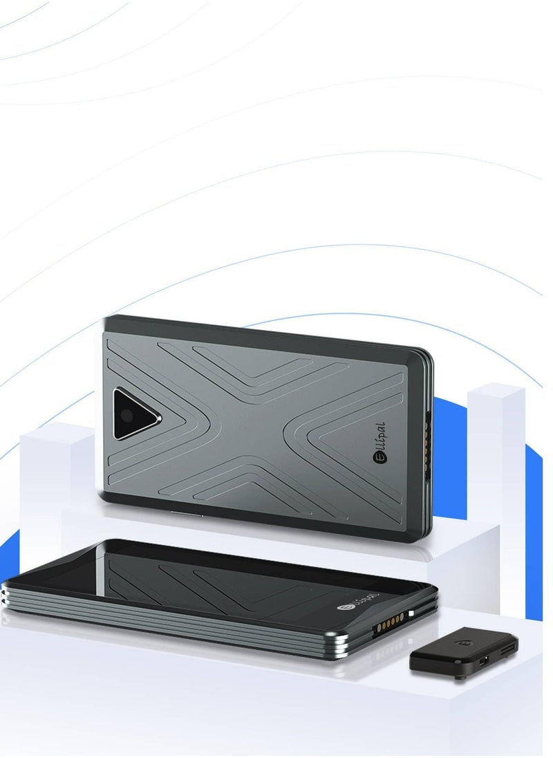 Ellipal - محفظة العملات المشفرة المادية - محفظة Ellipal Cold Wallet Gold Titan، معزولة عن الإنترنت، مضادة للتلاعب، تدعم العملات المتعددة، مع بطاقة Mnemonics، مثالية لـ BTC XRP ETH XLM USDT LTC Dash - Image 1
