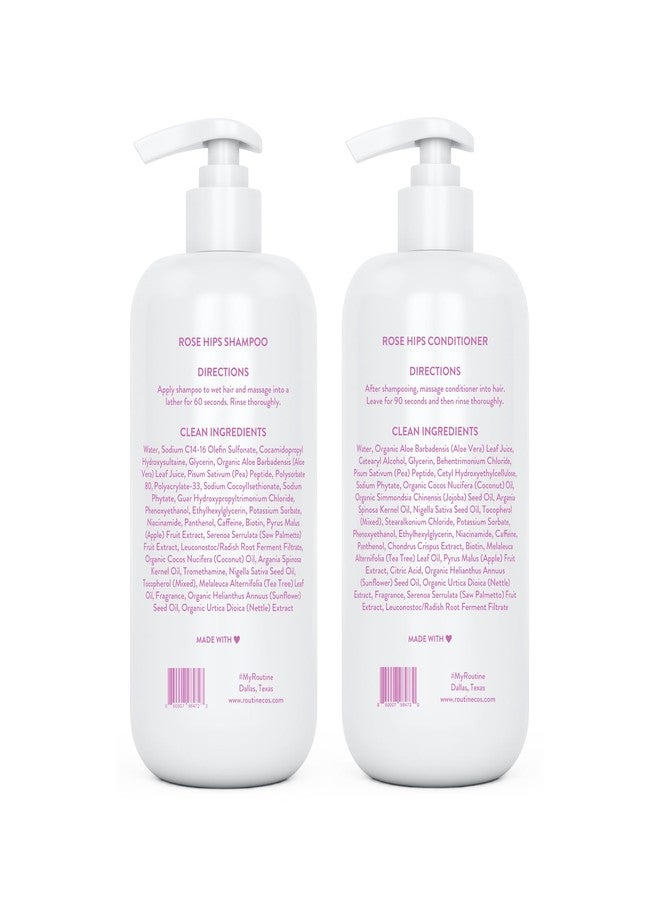 Routine Wellness Anti-Thinning Rose Hips Shampoo and Conditioner Set for Thinning Hair & Biotin Advanced Hair Supplement - Image 5