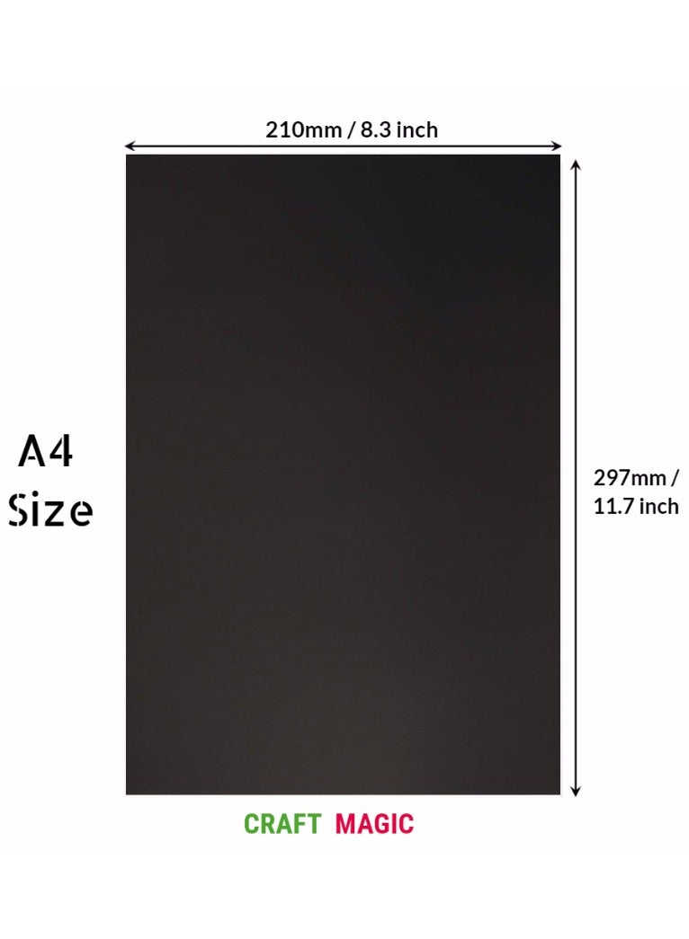 كرافت ماجيك CRAFT MAGIC ، لوح رغوة أسود A4 ، بسمك 5 مم لصنع النماذج ، صور التركيب ، العروض التقديمية ، مشاريع الفنون والحرف اليدوية حزمة من 10 - Image 4