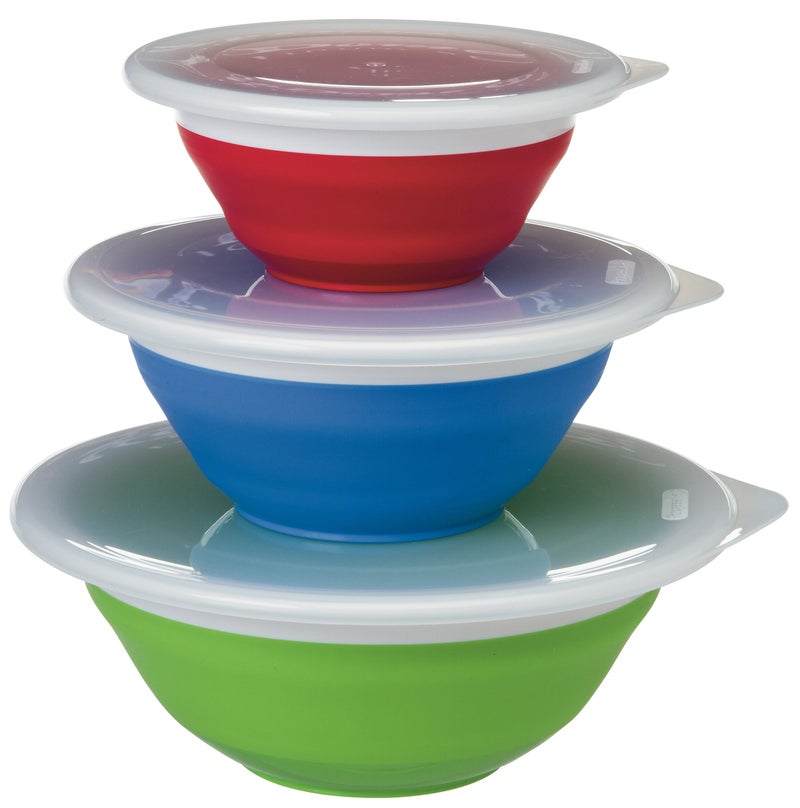 PREPWORKS Progressive Prepworks Thinstore Collapsible Prep/Storage Bowls with Lids - Set of 3 - Image 2