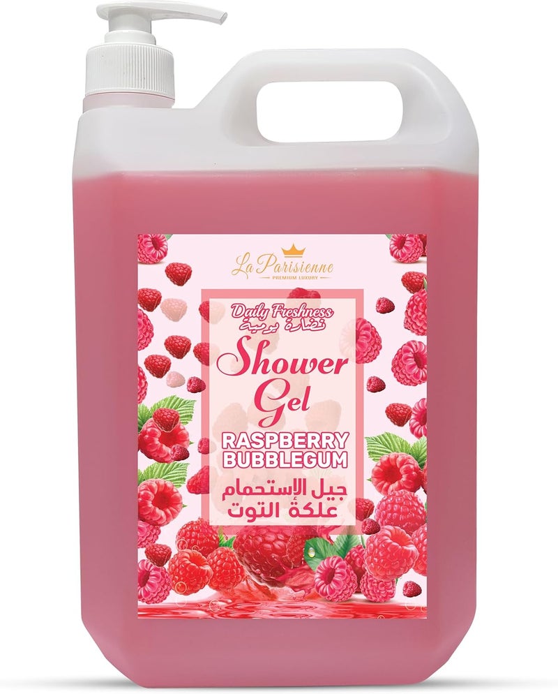 ECOLYTE+ La Parisienne Premium Luxury Shower Gel with Raspberry Bubblegum Scent - 5 Liter - Image 1