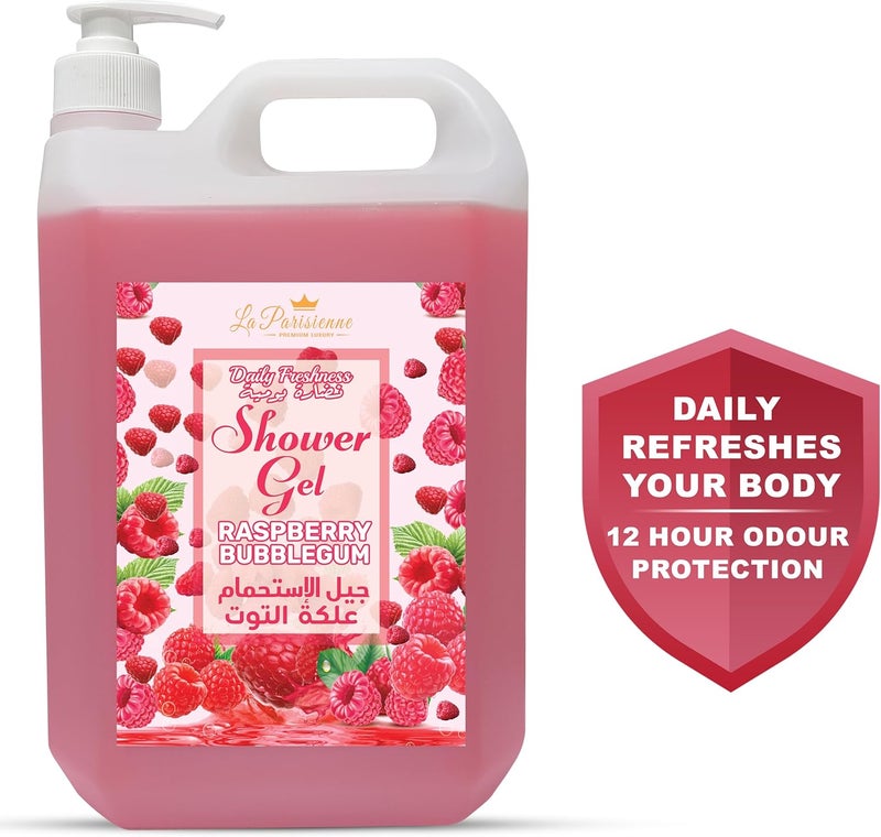 ECOLYTE+ La Parisienne Premium Luxury Shower Gel with Raspberry Bubblegum Scent - 5 Liter - Image 2
