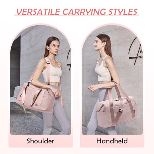 GOLF QUALITY Travel Duffle Bag Gym Bag for WomenTote Bag Laptop Carry on Weekender Overnight Bag Organizer Duffel Bag for Travel31LBaby Pink - Image 3