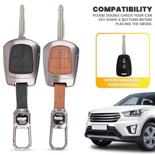 Coll of Fest® Metal Silicon Key Cover Compatible for i10 Grand | New Santro | Eon | Metal and Silicon Protection Special Feature Visible in Low-Light Conditions - Image 2