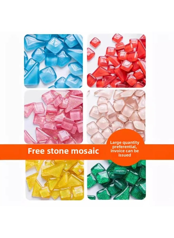 On The Weight Of The Mosaic Free Stone Multi-glitter Powder Crystal Patch Parent-child Handmade Art Material Package-Color:Autumn Night Blue Free Stone 1kg  - Image 2