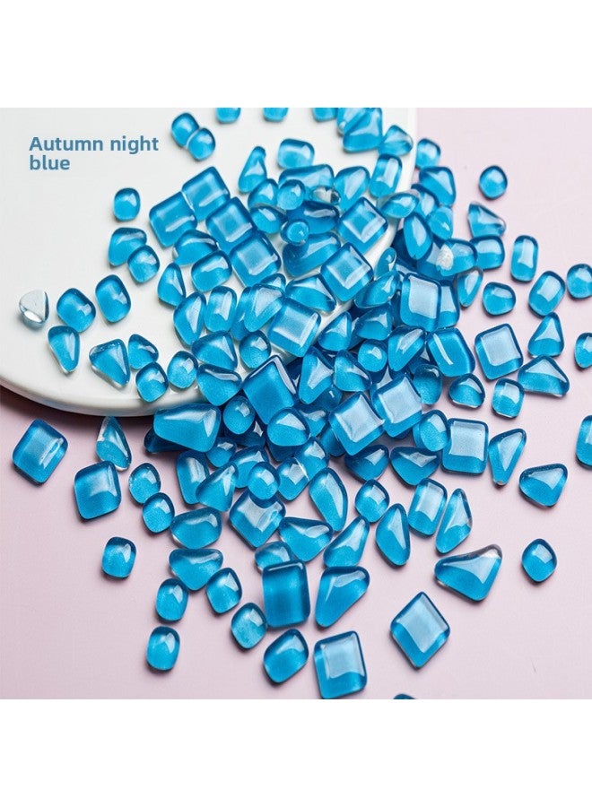 On The Weight Of The Mosaic Free Stone Multi-glitter Powder Crystal Patch Parent-child Handmade Art Material Package-Color:Autumn Night Blue Free Stone 1kg  - Image 1