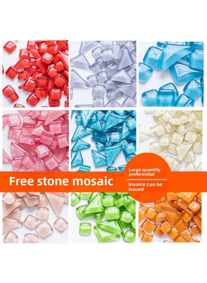 On The Weight Of The Mosaic Free Stone Multi-glitter Powder Crystal Patch Parent-child Handmade Art Material Package-Color:Autumn Night Blue Free Stone 1kg  - Image 3