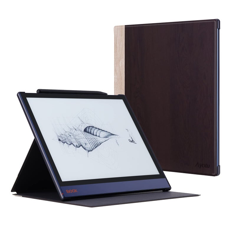 Ayotu Case for Onyx BOOX Note Air 1/Note Air 2/Air 2 Plus 10.3'' Paper Tablet, Auto Sleep/Wake, Durable Fabric Folio Cover with Foldable Stand, Light & Dark Cork (NOT Fit BOOX Note Air 3C) - Image 1