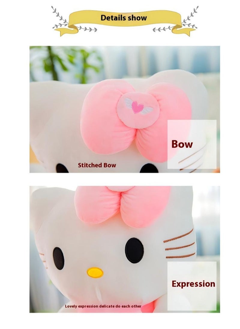 SISGL - 1-Piece Lovely Hello Kitty Cartoon Character Soft Stuffed Toy Ultra Soft Short Plush Cuddle Pillow Buddy - Image 1