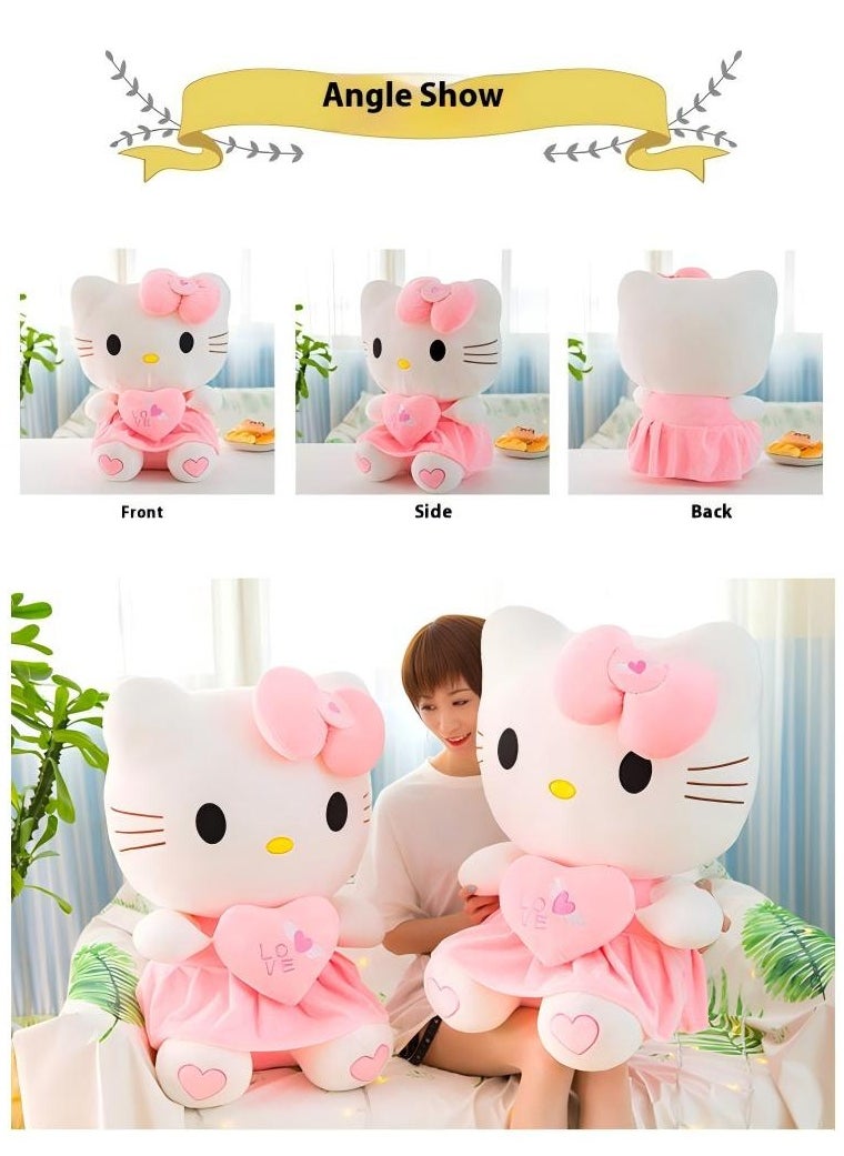 SISGL - 1-Piece Lovely Hello Kitty Cartoon Character Soft Stuffed Toy Ultra Soft Short Plush Cuddle Pillow Buddy - Image 1