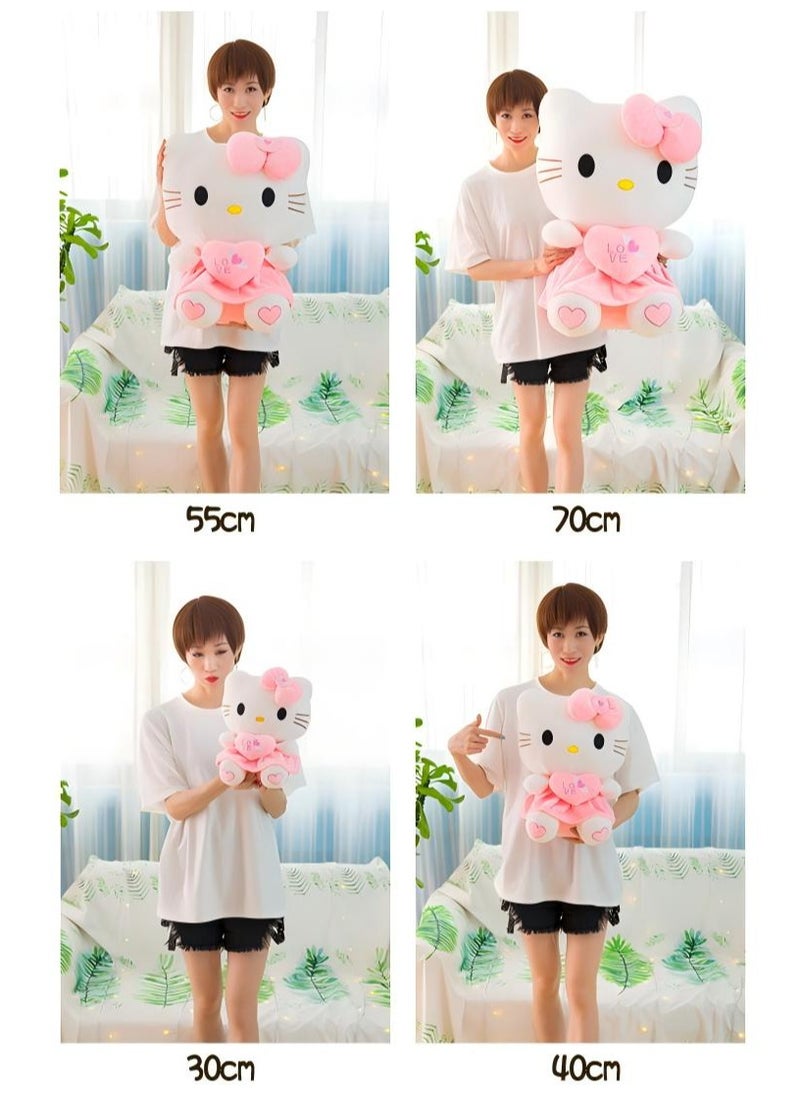 SISGL - 1-Piece Lovely Hello Kitty Cartoon Character Soft Stuffed Toy Ultra Soft Short Plush Cuddle Pillow Buddy - Image 1