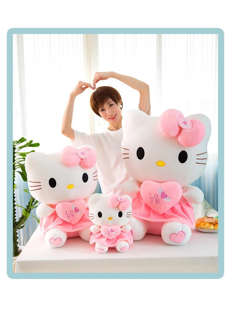 SISGL - 1-Piece Lovely Hello Kitty Cartoon Character Soft Stuffed Toy Ultra Soft Short Plush Cuddle Pillow Buddy - Image 1