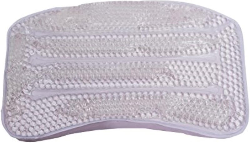 Splash Home Splash Home Gel-B Non Slip Bath Pillow Luxurious Cushion Spa for Bathtub, Hot Tub, Jacuzzi, with 2 Strong Suction Cups, Supports Neck & Shoulders, 11 x 2 x 7, Clear 