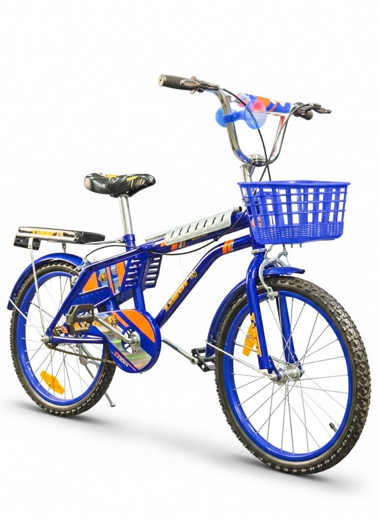 تايجر دراجة أطفال تايجر 20 بوصة مع سلة أمامية وكرسي خلفي – مناسبة للأعمار 6 إلى 10 سنوات - Image 1