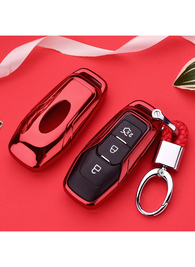 NIBEMINENT Electroplating Single-shell Car Key Case With Ring - Image 4