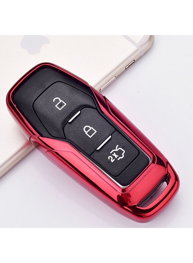 NIBEMINENT Electroplating Single-shell Car Key Case With Ring - Image 3