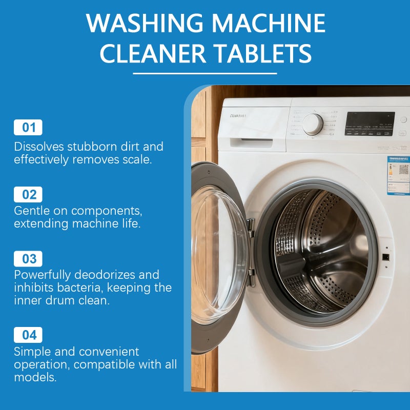 Jakehoe Washing Machine Deodorizing Cleaning Tablets Descaling And Deodorizing Clean Drum Pulsator Universal Cleaning Effervescent Tablets - Image 4