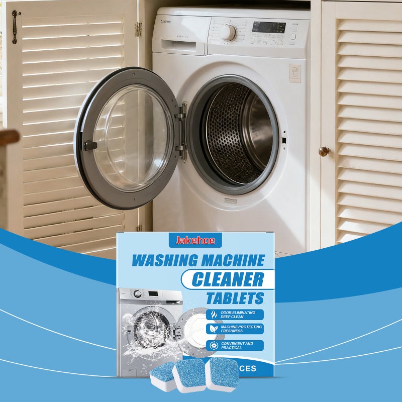 Jakehoe Washing Machine Deodorizing Cleaning Tablets Descaling And Deodorizing Clean Drum Pulsator Universal Cleaning Effervescent Tablets - Image 2
