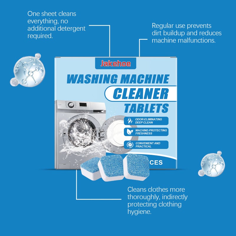 Jakehoe Washing Machine Deodorizing Cleaning Tablets Descaling And Deodorizing Clean Drum Pulsator Universal Cleaning Effervescent Tablets - Image 5