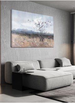 LOWHA Canvas Wall Art Stretched Over Wooden Frame with Flying Birds Painting  - Image 1