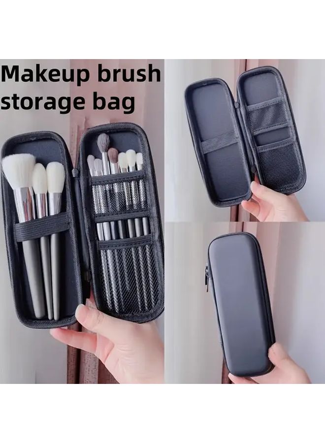 Large Capacity Portable Makeup Brush Storage Bag Dustproof Travel Zipper Pouch - Image 1