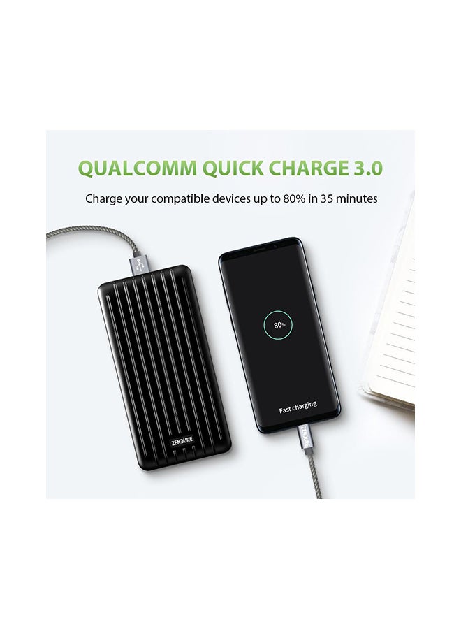 ZENDURE 10000 mAh Portable Power Bank Black - Image 2