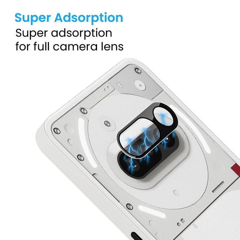 FIRST MART Premium Camera Lens Protection For Nothing Phone 3A 5G (6.7 Inches) With Edge-to-Edge Protector Coverage and Installation Kit |Black, Pack of 1 - Image 2