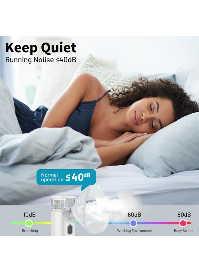 Respirox Portable Nebulizer Mini Vaporizers Machine Handheld Atomizers for Adults and Children Travel Nebulizer Steam USB-C Rechargeable Silent Inhaler for Adults & Kids Compact & Travel-Friendly Design  - Image 5