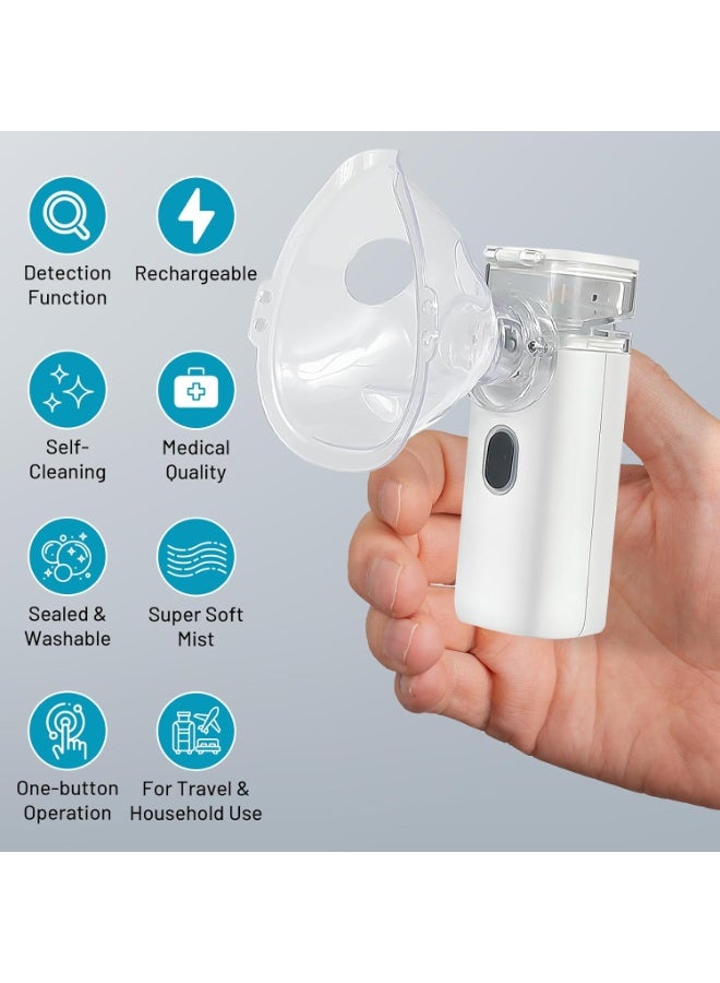 Respirox Portable Nebulizer Mini Vaporizers Machine Handheld Atomizers for Adults and Children Travel Nebulizer Steam USB-C Rechargeable Silent Inhaler for Adults & Kids Compact & Travel-Friendly Design  - Image 3