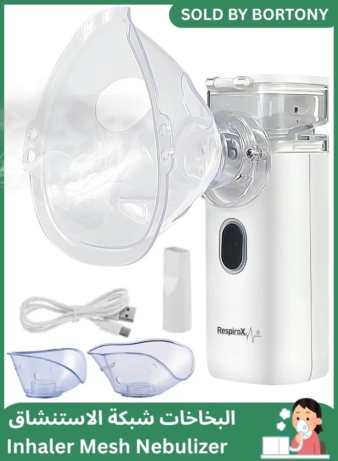 Respirox Portable Nebulizer Mini Vaporizers Machine Handheld Atomizers for Adults and Children Travel Nebulizer Steam USB-C Rechargeable Silent Inhaler for Adults & Kids Compact & Travel-Friendly Design  - Image 1