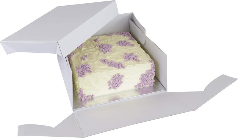 PME Square Board & Cake Box 9" / 22 cm, Thick Base 11 mm, Cardboard, White, 9-inch - Image 5