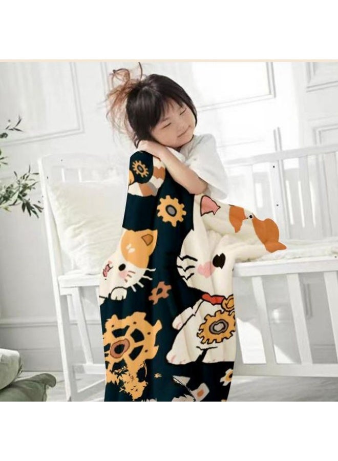 general Baby and children's cartoon flannel thin blanket (warm and comfortable, suitable for sleep, game use) 70cm*100cm - Image 3
