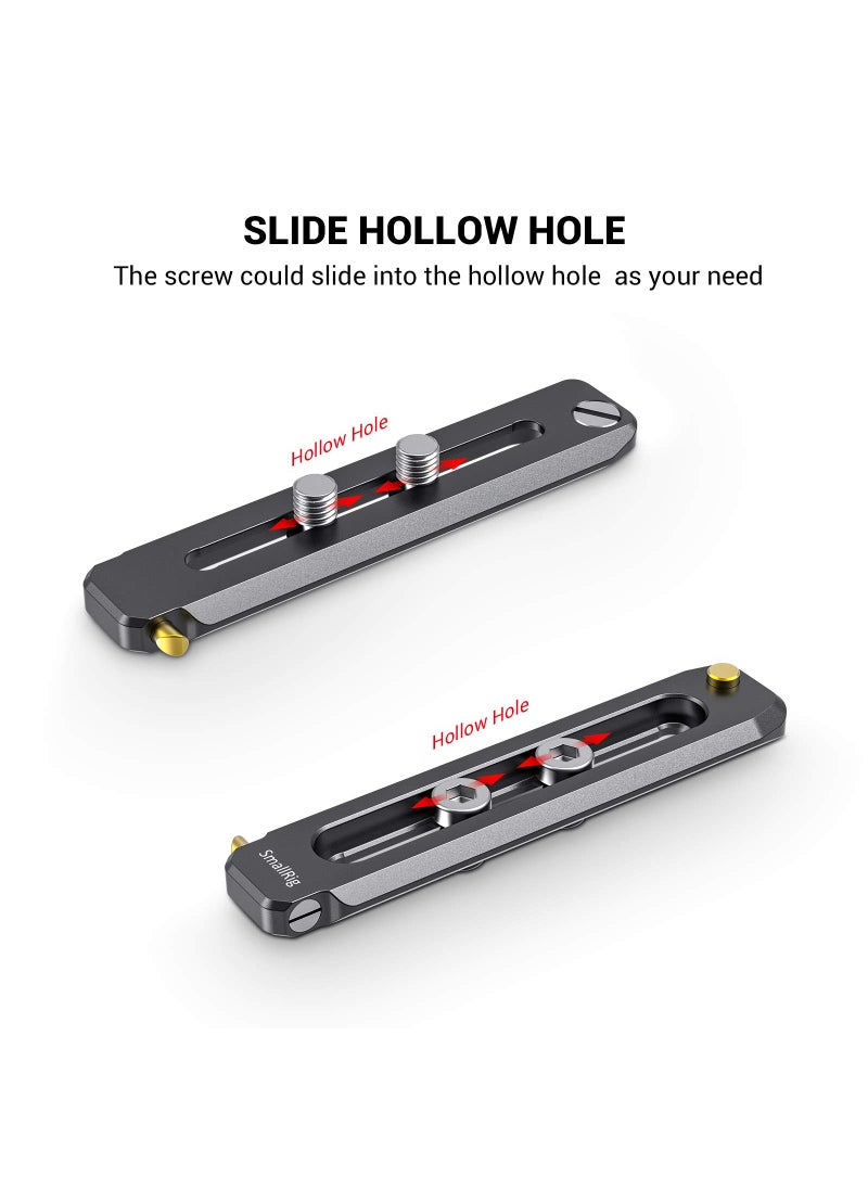 SMALLRIG SMALLRIG Universal Low-Profile Quick Release NATO Rail Safety Rail 90mm/3.5inches Long with 1/4'' Screws for NATO Handle Camera Cage EVF Mount – BUN2484  - Image 4