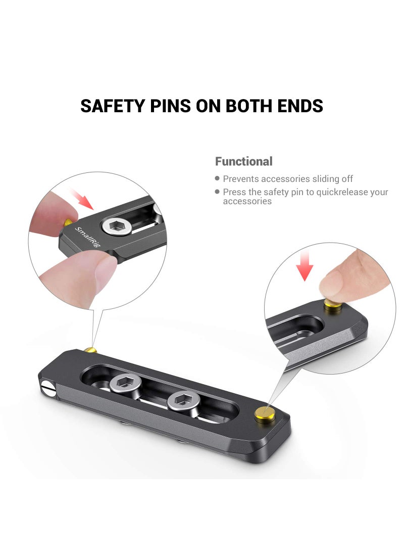 SMALLRIG SMALLRIG Universal Low-Profile Quick Release NATO Rail Safety Rail 90mm/3.5inches Long with 1/4'' Screws for NATO Handle Camera Cage EVF Mount – BUN2484  - Image 5