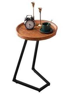 DubaiGallery Oval Coffee Table Decor, Contemporary Coffee Table, Portable Side Table, Small Side Table with Storage, Small Side Tables for Small Spaces  - Image 1