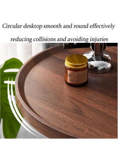 DubaiGallery Oval Coffee Table Decor, Contemporary Coffee Table, Portable Side Table, Small Side Table with Storage, Small Side Tables for Small Spaces  - Image 3