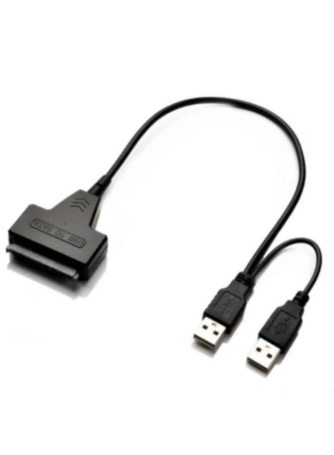 Haing USB 3.0 and Type-C 3.0 to SATA Hard Drive Adapter Cable - Dual-Interface External HDD/SSD Adapter for 2.5"/3.5" SATA Drives, Optical Drives - Plug and Play, 5Gbps, LED Indicator, OTG Support, DC Power Port - Compatible with Windows/macOS/Linux Systems - Image 1