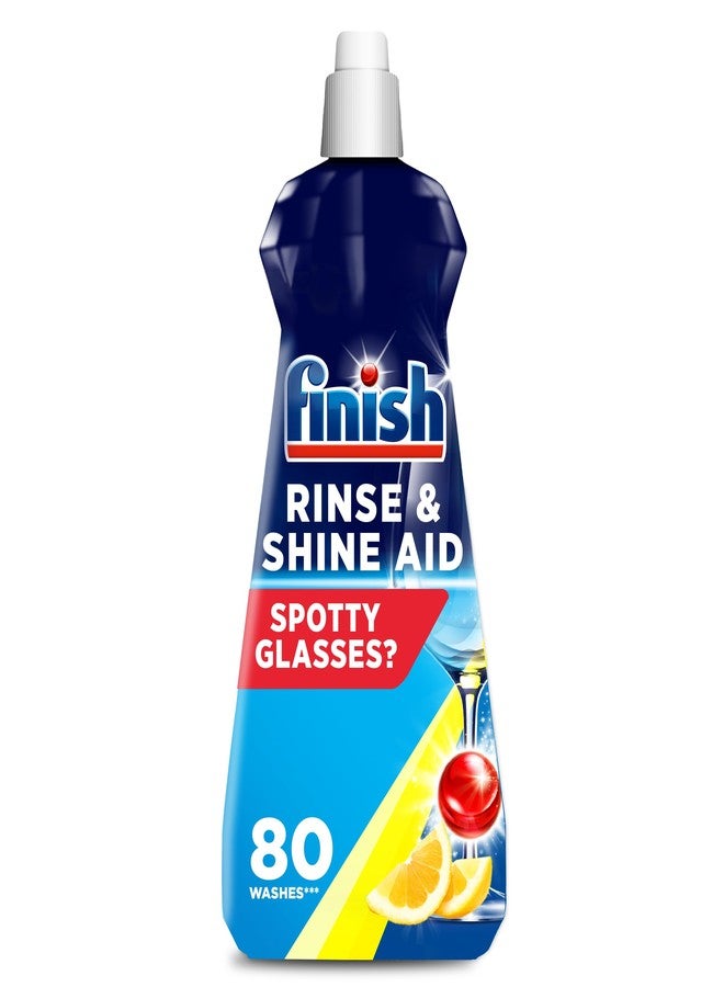 Finish | Finish Dishwasher Rinse & Shine Aid | Lemon| 400ml | For Drier Glasses and Spot Prevention - Image 1