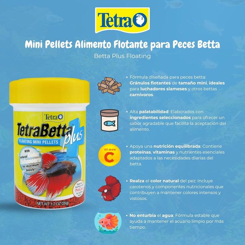 Tetra TetraBetta Plus Floating Mini Pellets Fish Food, 1.2-Ounce - Image 4