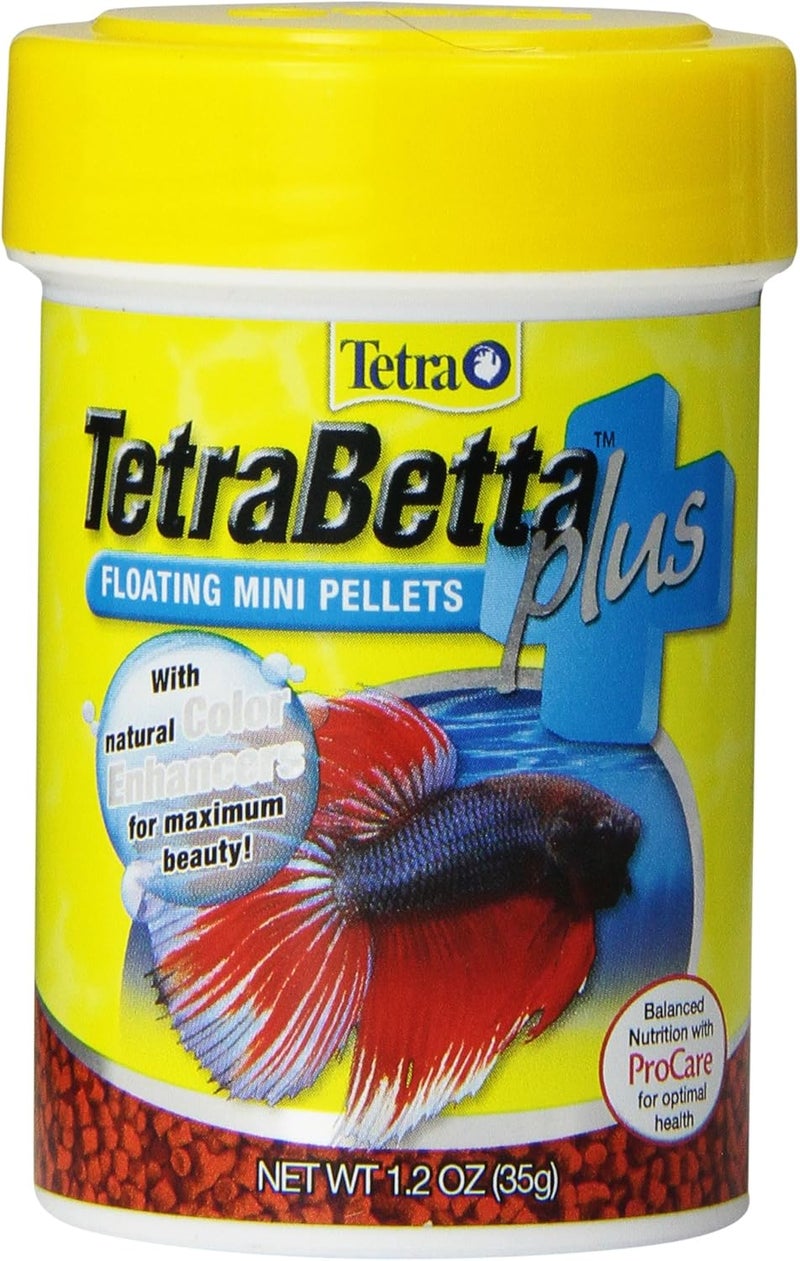 Tetra TetraBetta Plus Floating Mini Pellets Fish Food, 1.2-Ounce - Image 1