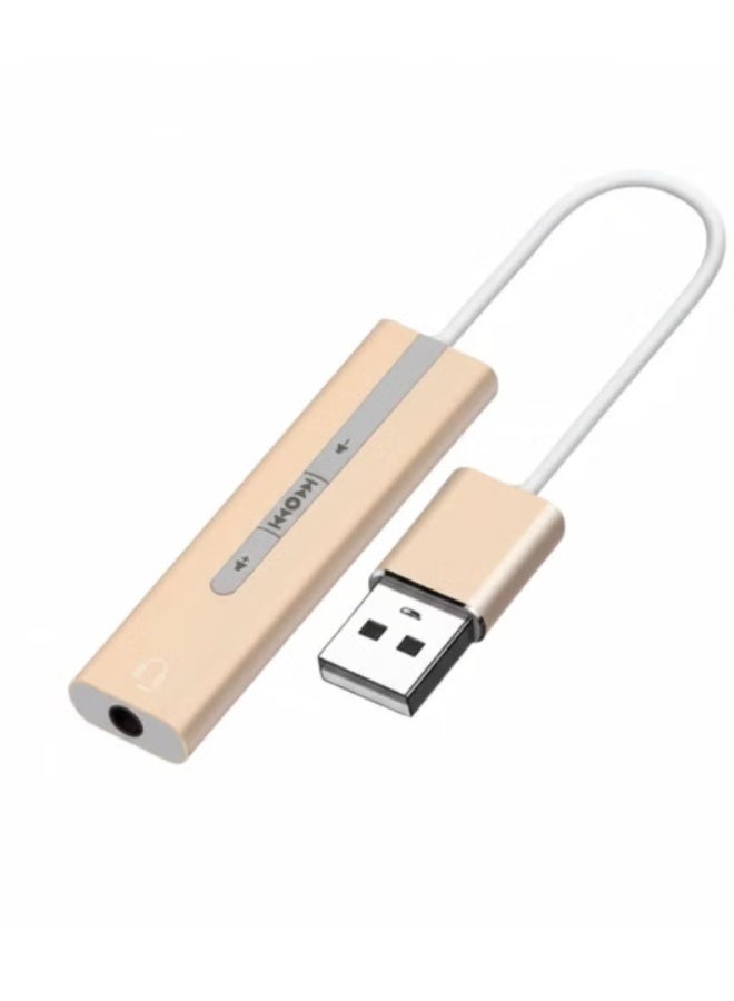 CABLE CONV USB Audio Adapter with Volume Control – External 7.1 Channel Sound Card (USB-A to 3.5mm) - Image 2