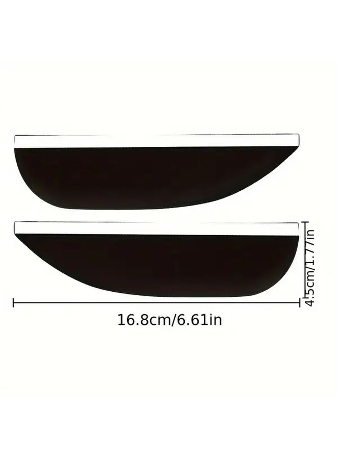 1 Pair Car Rearview Mirror Rain Eyebrow Covers Sports Red Black Design Universal Fit Vehicles Durable Weather Protection Stylish Reflective Finish Sleek Car Accessory - Image 3