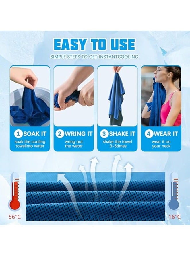 Generic Gym Towels for Sweat,Cooling Towel with Carrying Bag and Carabiner,Soft Breathable Towel for Yoga, Sports, Golf, Gym, Camping, Running, Fitness(30x80) (Turquoise green)  - Image 3