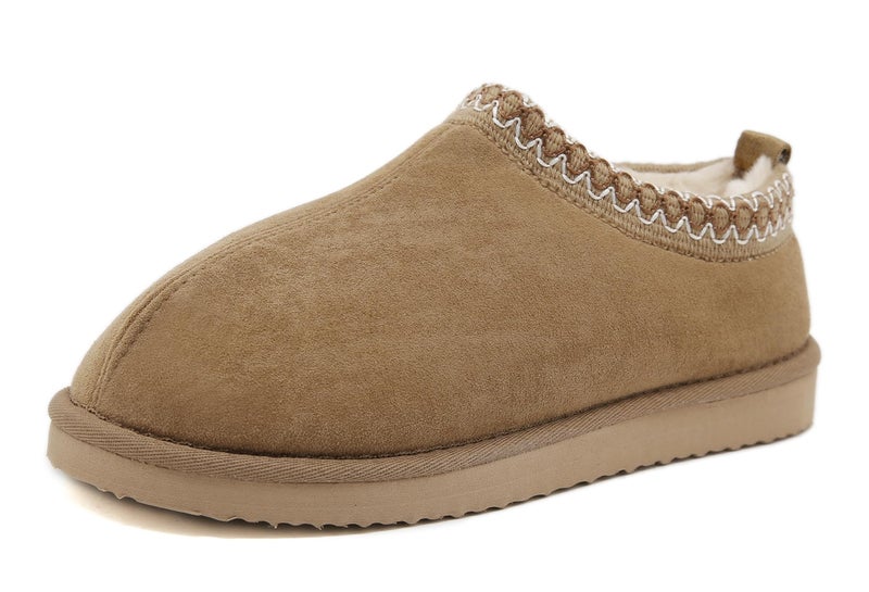 SMajong Women's Slippers Mens Platform Mini Boots Fuzzy House Slipper Fur Fleece Winter Home Shoes Indoor and Outdoor Beige US 9.5 Women/8 Men - Image 1