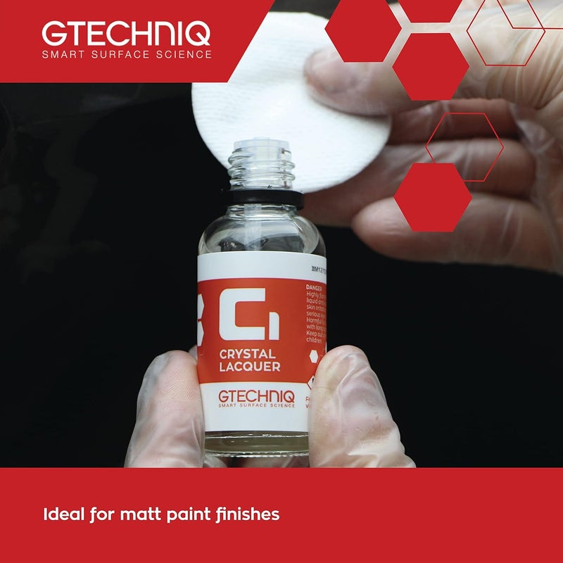 Gtechniq C1 Crystal Lacquer Ceramic Coating for Cars, 1 fl oz | High Shine Crystal Clear Finish, Prevents Minor Scratching, Easy to Apply, Ideal for Matte Paint Finishes, Up to 5 Years Durability - Image 4
